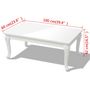 Voir la diapositive 5 : VIDAXL Table basse 100x60x42 cm Blanc brillant