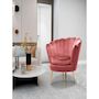 Voir la diapositive 2 : Habitat et Jardin Fauteuil velours  Floria  - 70 x 73 x 76 cm - Rose