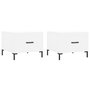 Voir la diapositive 2 : VIDAXL Tables basses 2 pcs blanc 50x50x40 cm bois d'ingenierie
