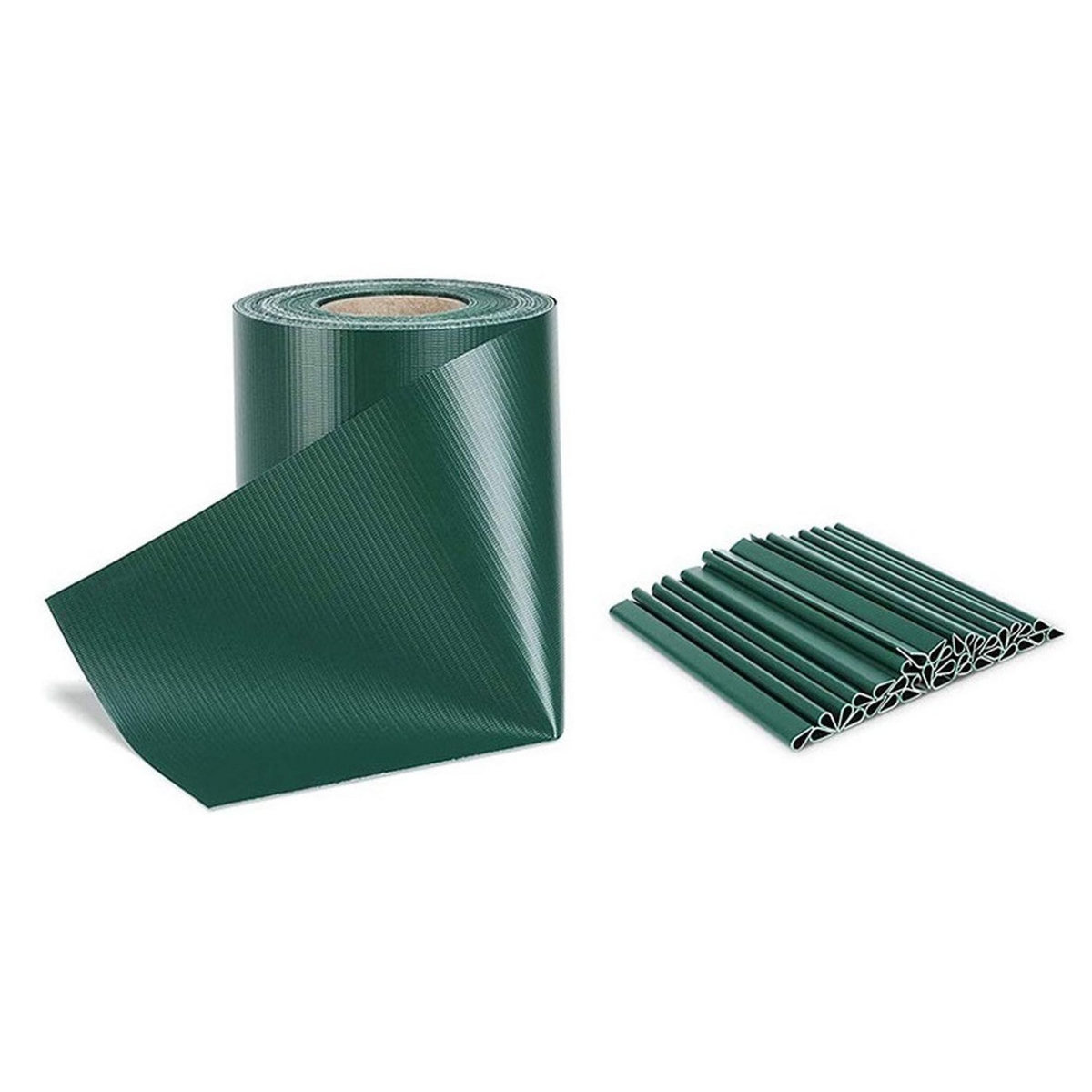 TOILINUX Brise Vue Occultant Clôture en PVC 450 g/m² - 70 m x 19 cm - 70 clips de montage