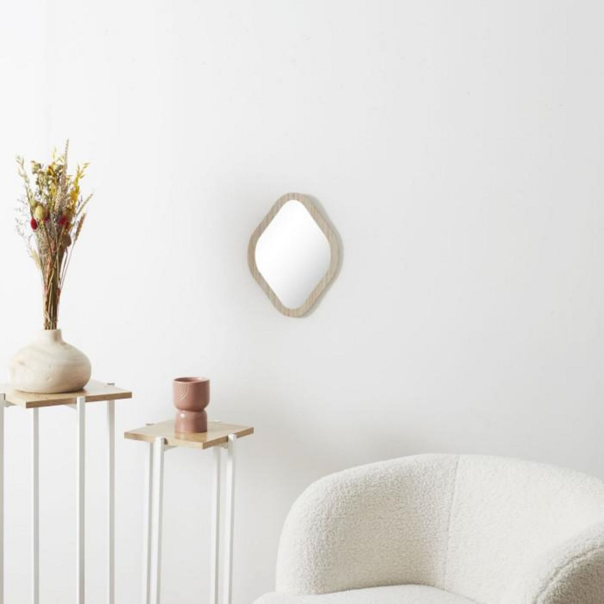 Paris Prix Miroir Déco Losange  Elio  34cm Naturel