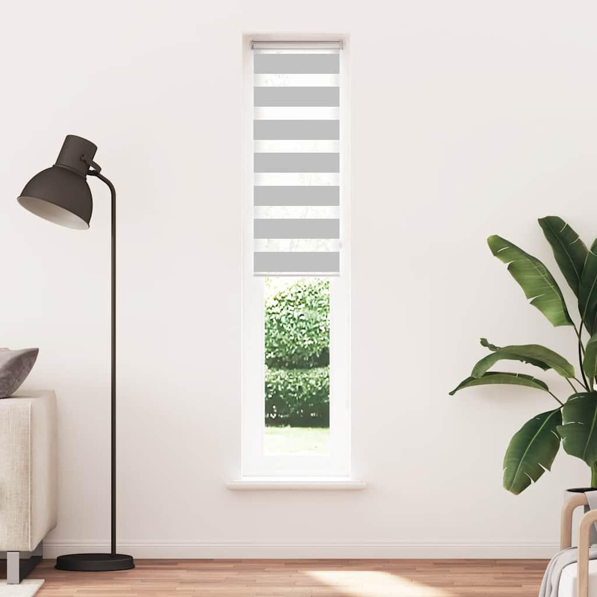 Voir la diapositive 2 : VIDAXL Store zebre gris clair largeur du tissu 45,9 cm polyester