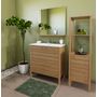 Voir la diapositive 3 : Meuble de salle bain en chêne massif 2 portes + vasque ZENITUDE