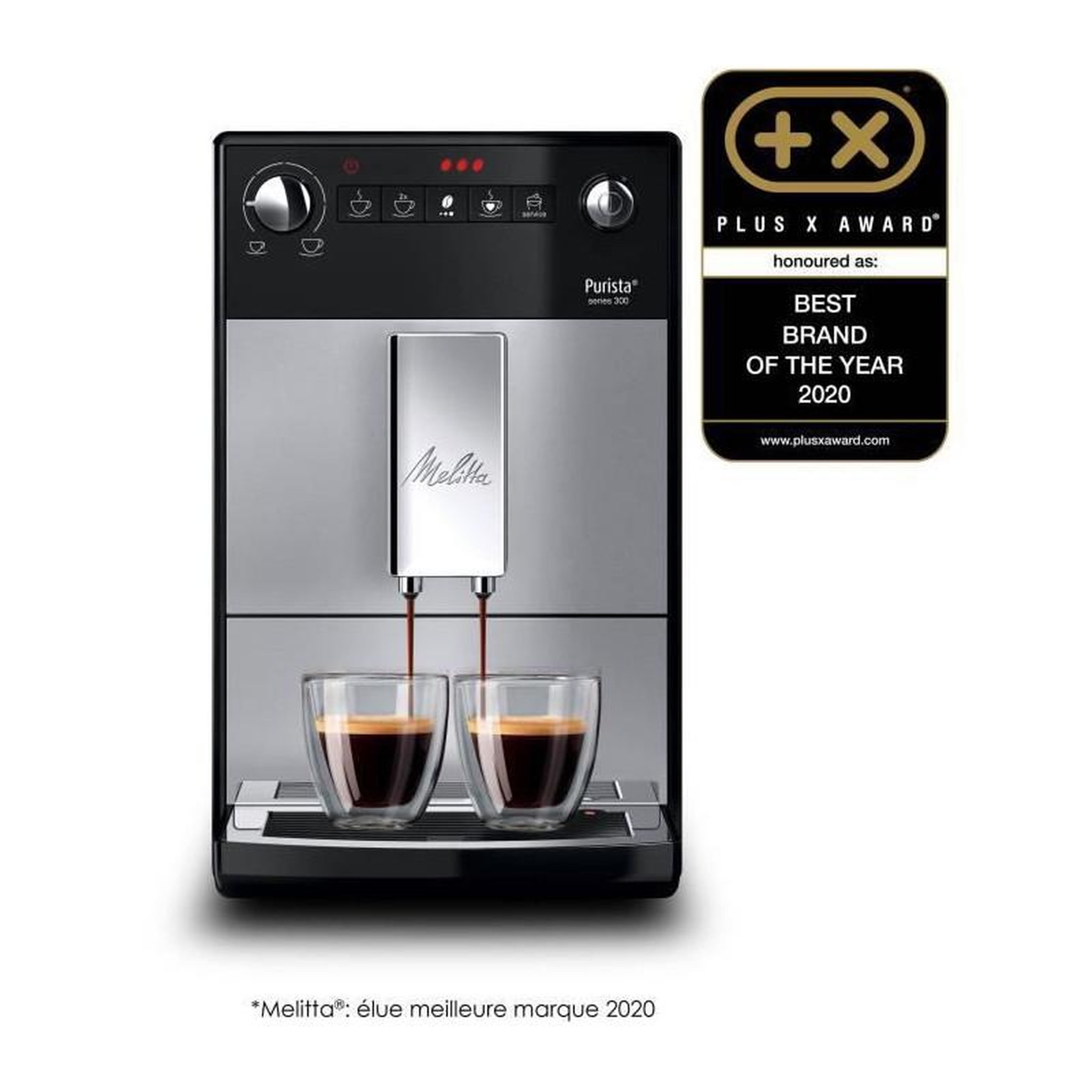 Melitta MELITTA F230-101 - Machine a cafe Purista - Expresso Automatique avec broyeur a grains - 1450W - Reservoir deau 1,2L - Argent