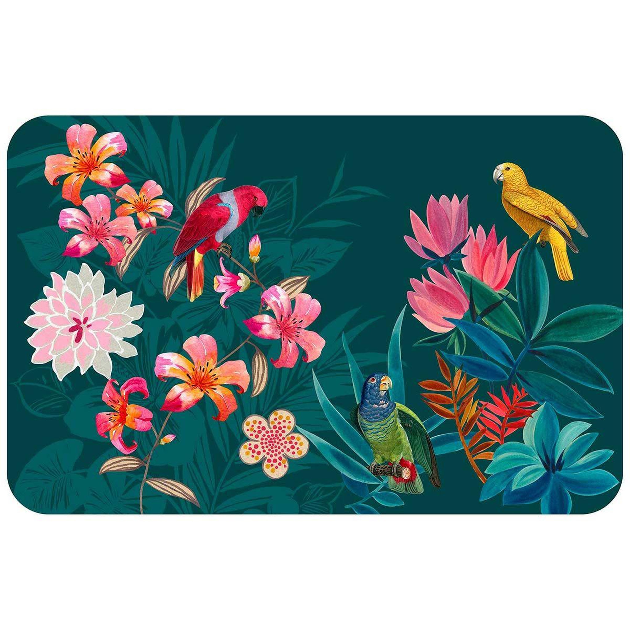 Douceur d'Intérieur Set de Table Imprimé  Exotic Paradise  28x44cm Bleu