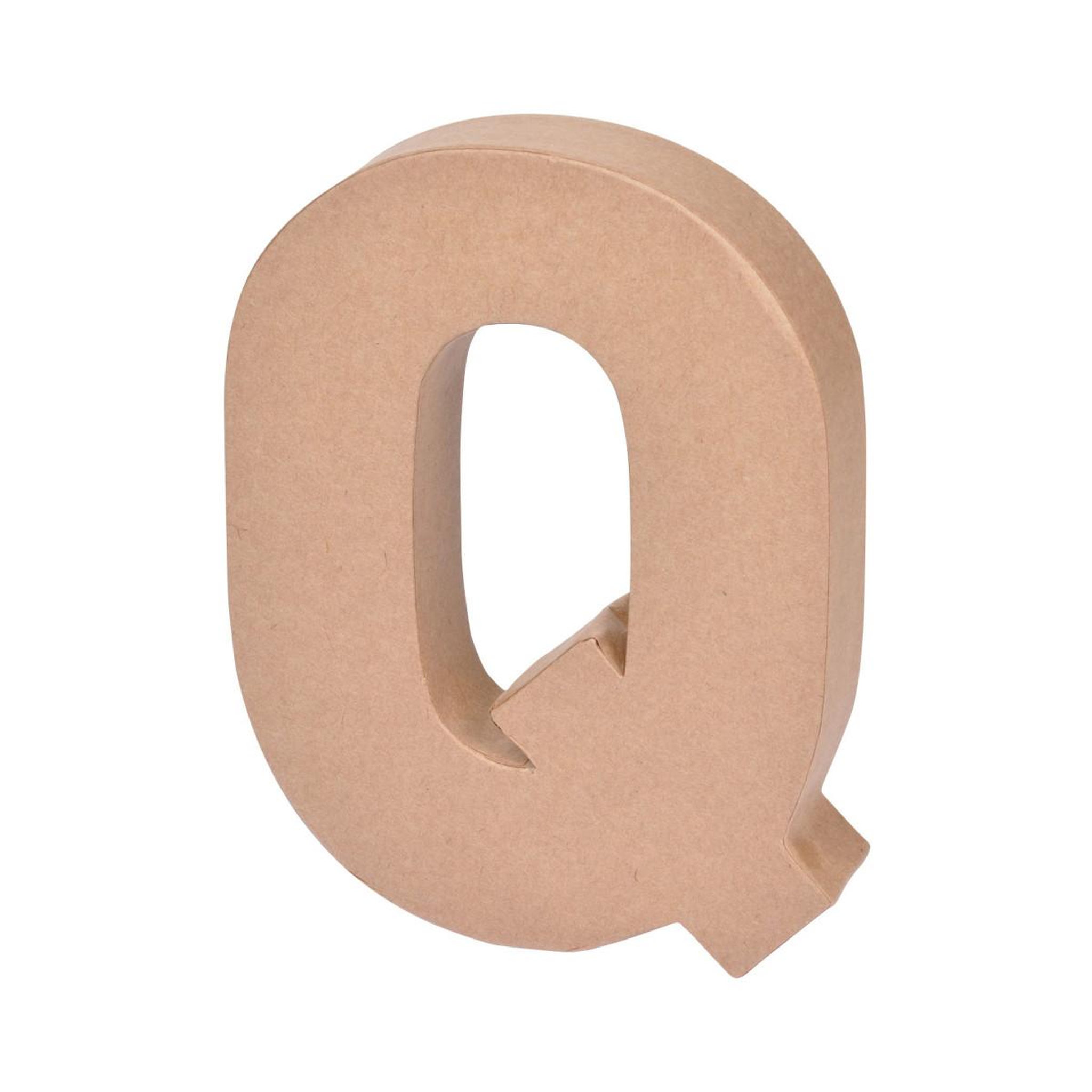 HOMEA Décoration Murale  Lettres Carton Q  18cm Naturel