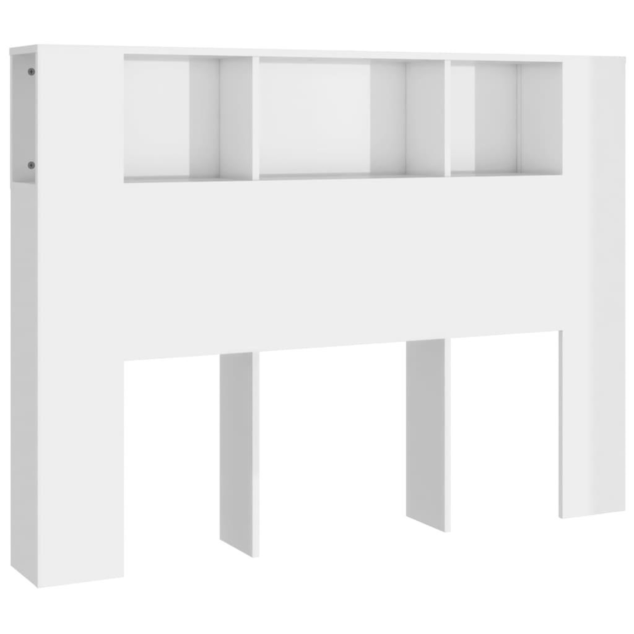 Voir la diapositive 2 : VIDAXL Armoire de tete de lit Blanc brillant 140x18,5x104,5 cm