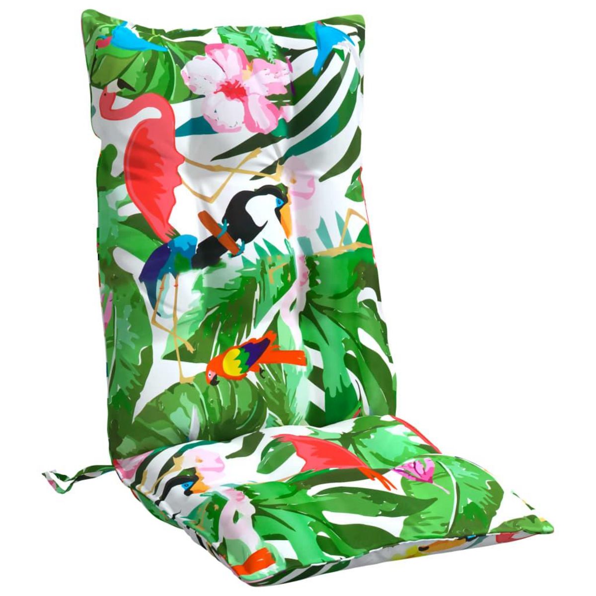 VIDAXL Coussins de chaise a dossier haut lot de 2 multicolore