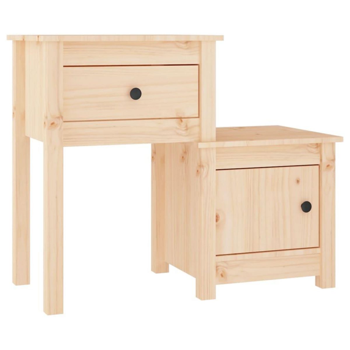 VIDAXL Tables de chevet 2 pcs 79,5x38x65,5 cm Bois de pin massif