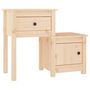 Voir la diapositive 3 : VIDAXL Tables de chevet 2 pcs 79,5x38x65,5 cm Bois de pin massif