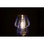 Voir la diapositive 3 : Paris Prix Lampe à Poser Rayures en Verre  Ophelie  15cm Bleu