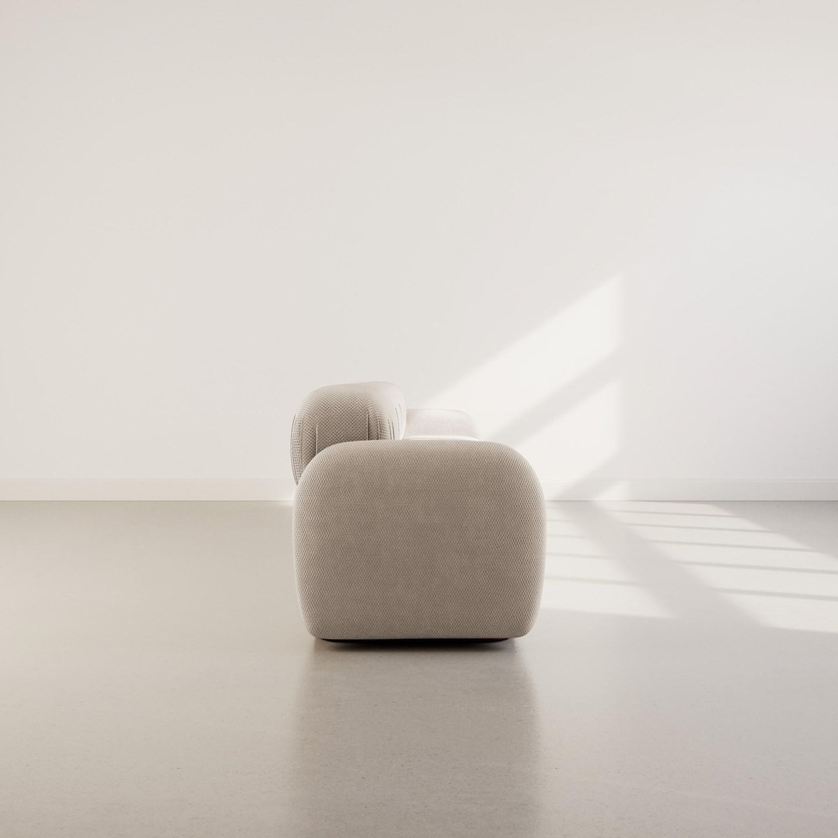 LISA DESIGN Penelope - canapé droit modulable 4 places en velours texturé