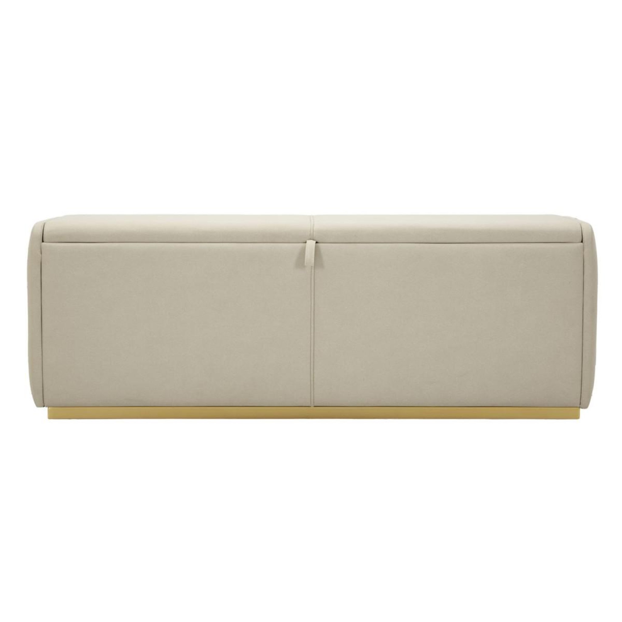 Voir la diapositive 2 : Paris Prix Banc coffre design  beauty  130cm crème
