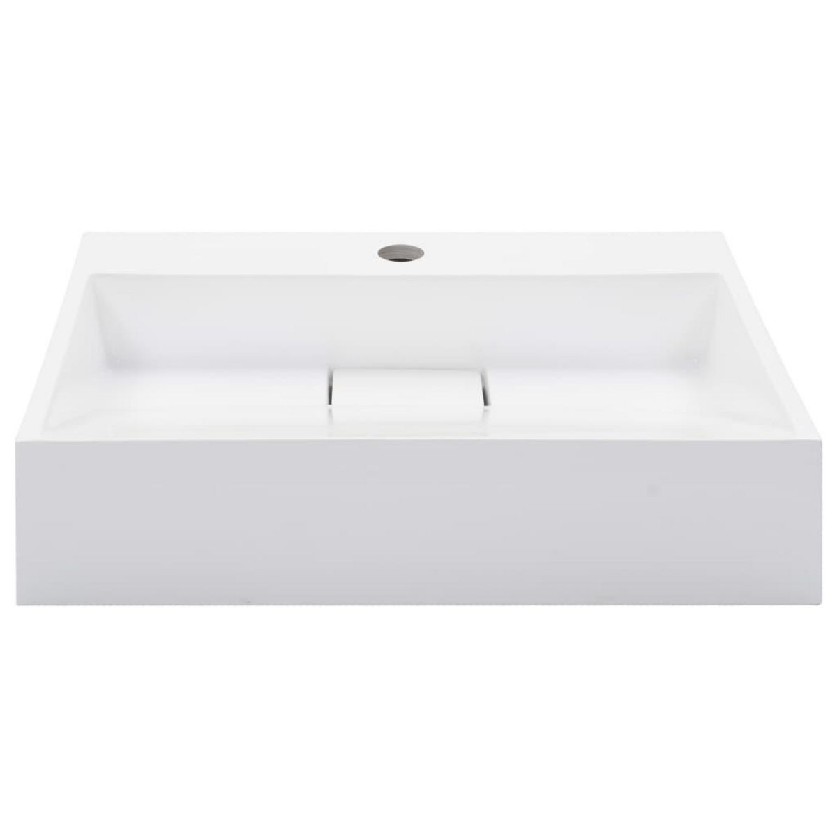VIDAXL Lavabo 50x38x13 cm Fonte minerale/marbre Blanc