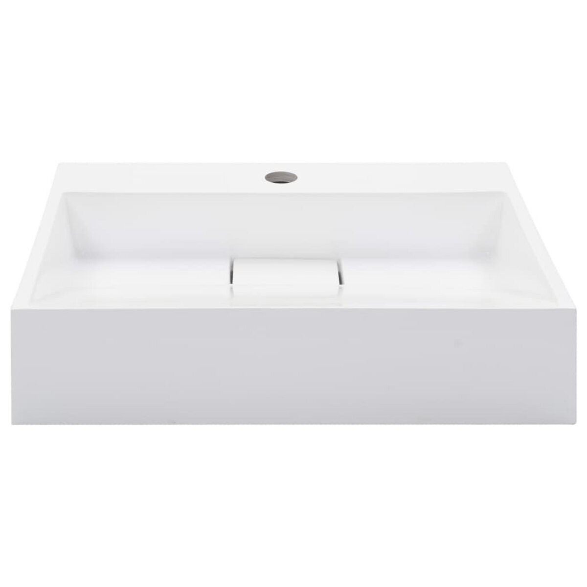 VIDAXL Lavabo 50x38x13 cm Fonte minerale/marbre Blanc