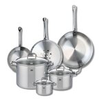 ELO Ensemble de 3 Poêles de cuisson 24, 28 et 32 cm et 3 faitouts 14, 20 et 26 cm Elo Profi Citrin