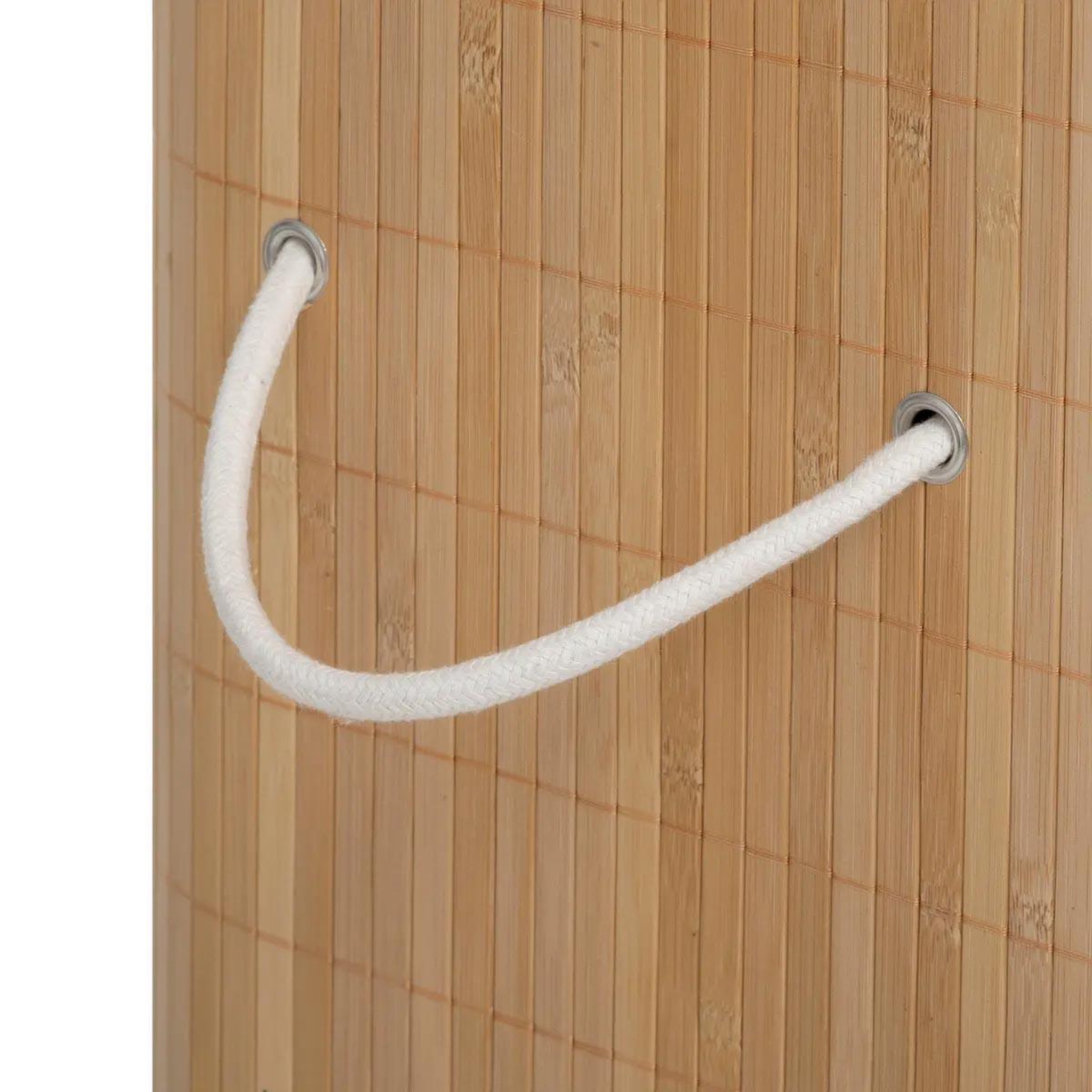 Voir la diapositive 5 : FIVE Panier à linge double  bambou  100l naturel