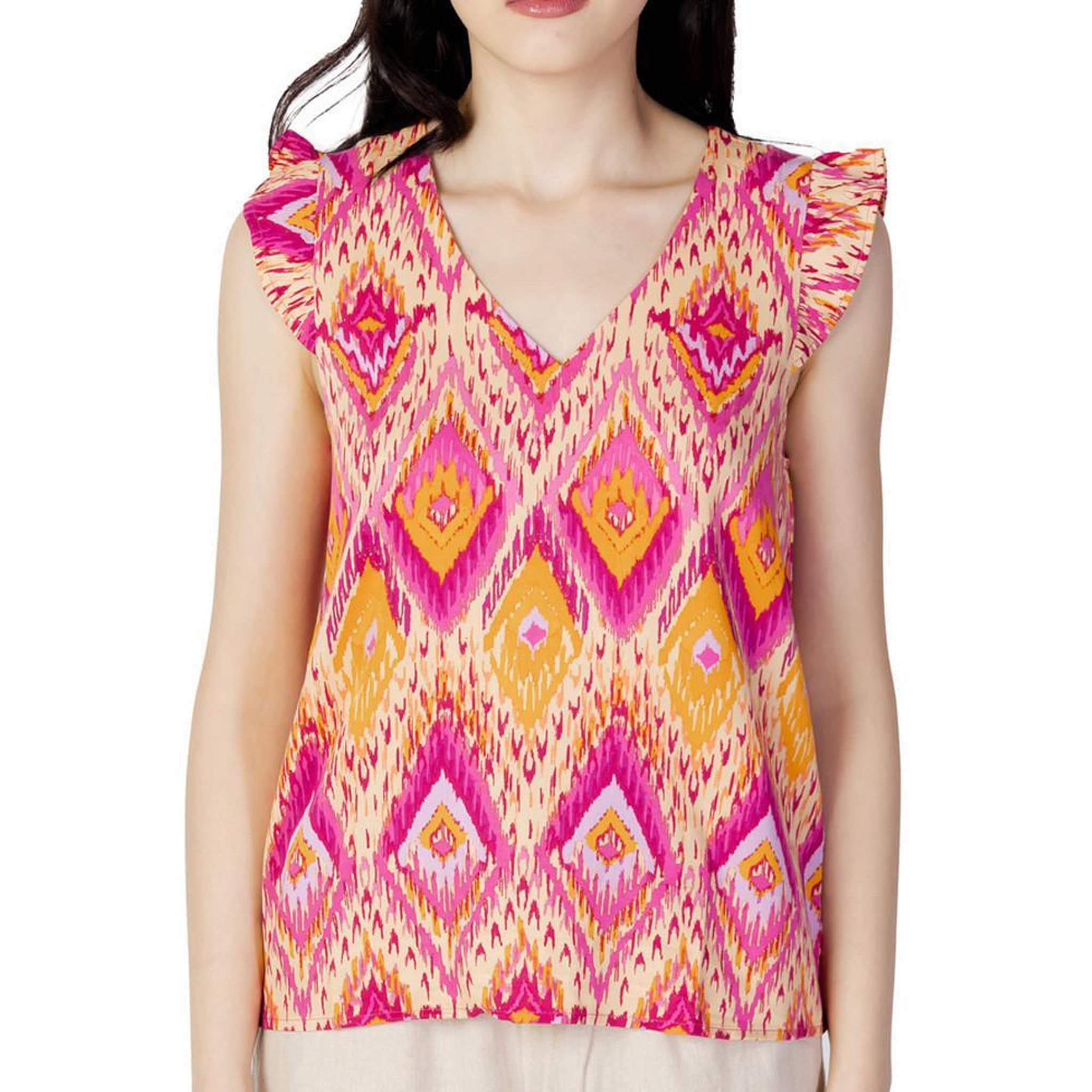 Only T-Shirt Rose/Orange Femme Only Alma Life. Coloris disponibles : Rose