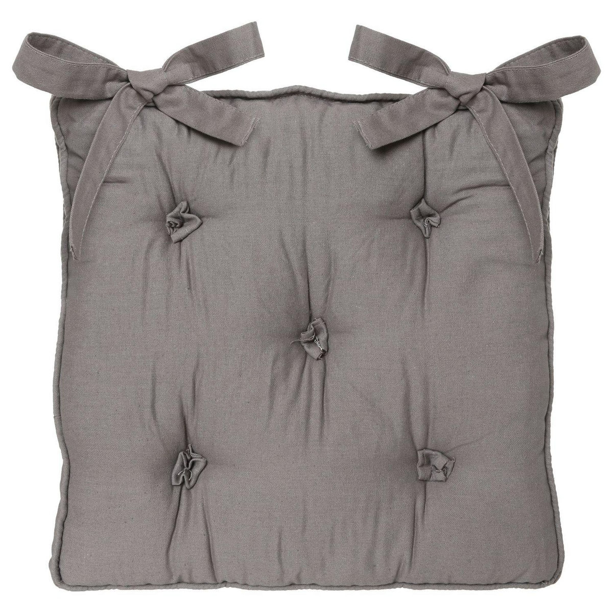 ATMOSPHERA Galette de chaise 5 boutons - Gris
