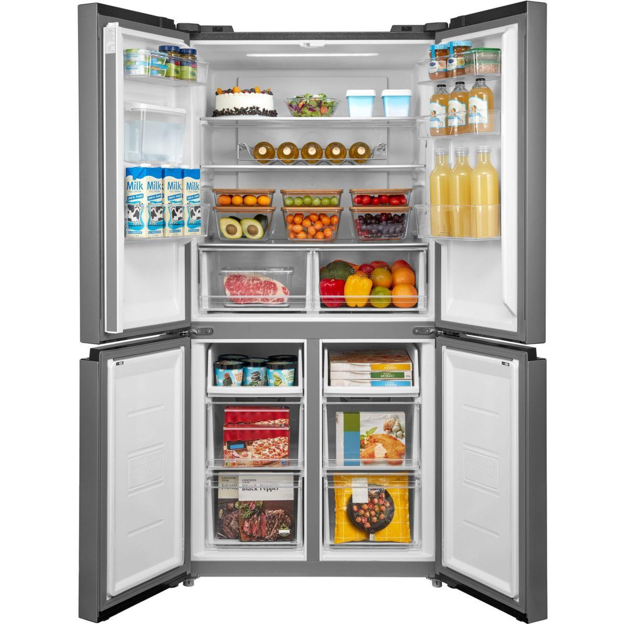 Voir la diapositive 4 : ESSENTIEL B Réfrigérateur multi portes ermve180-85miv1