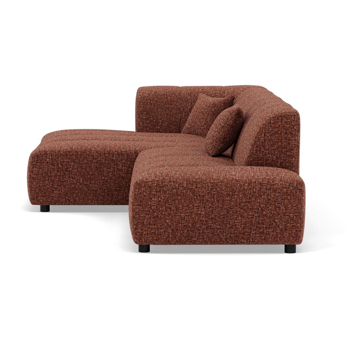 LISA DESIGN Curtis - canapé d'angle gauche 4 places en tissu texturé