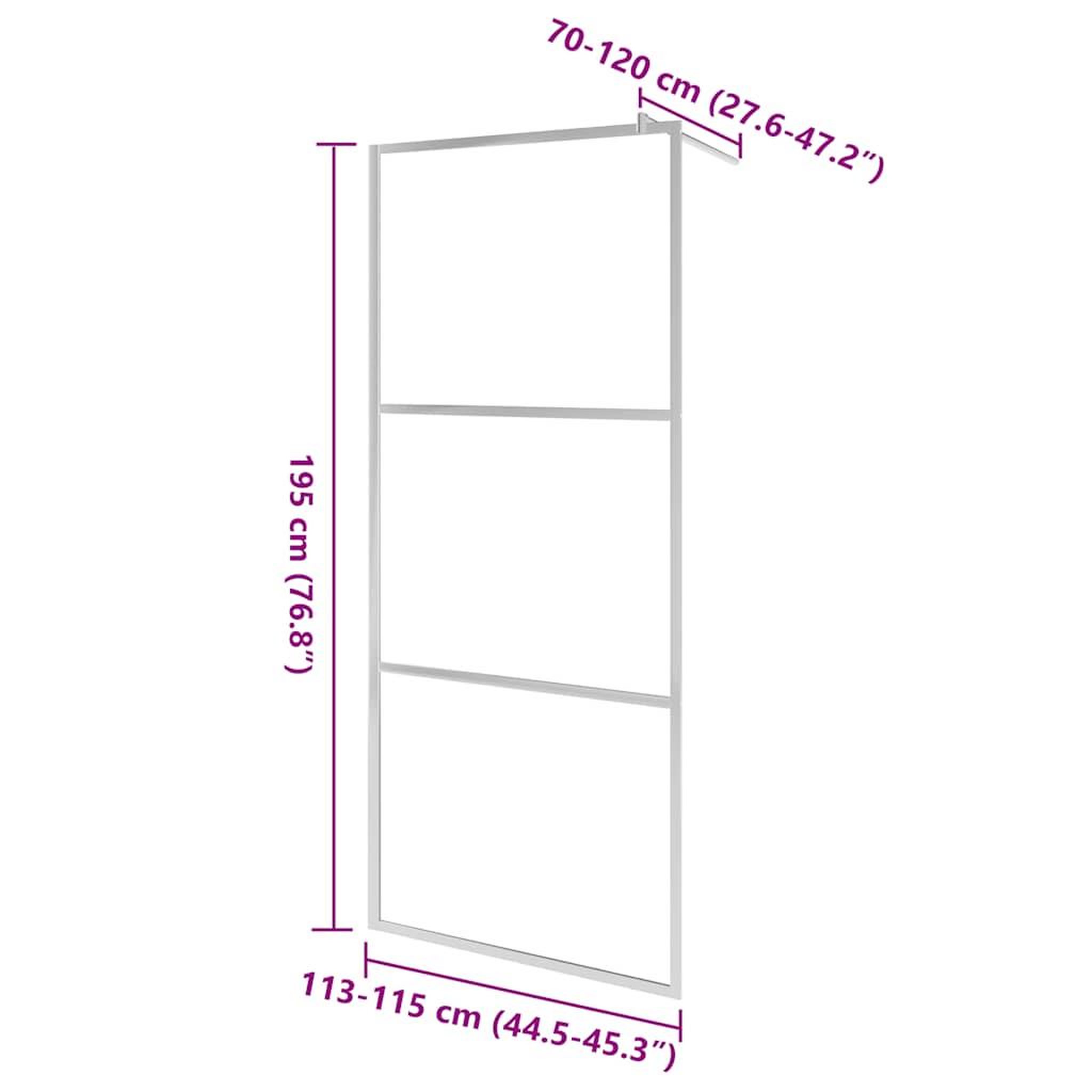 Voir la diapositive 6 : VIDAXL Paroi de douche a l'italienne a verre ESG transparent 115x195cm