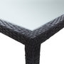 Voir la diapositive 3 : VIDAXL Table a dîner d'exterieur Noir 200x150x74 cm Resine tressee