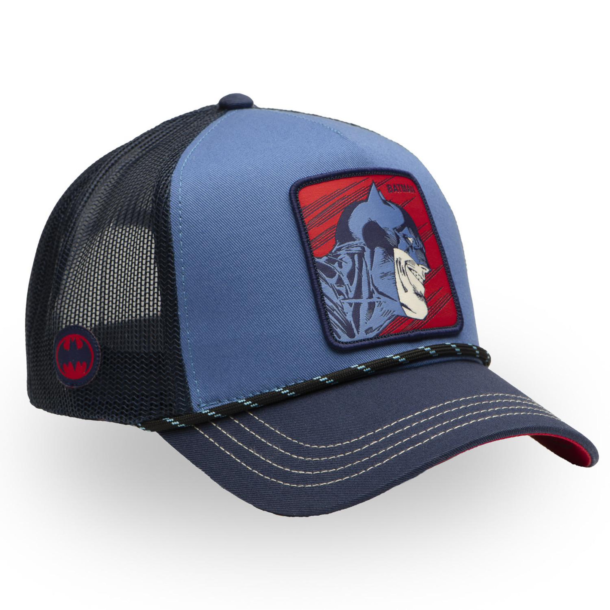Voir la diapositive 4 : CAPSLAB Casquette trucker avec filet en sergé de coton DC Comics Bruce