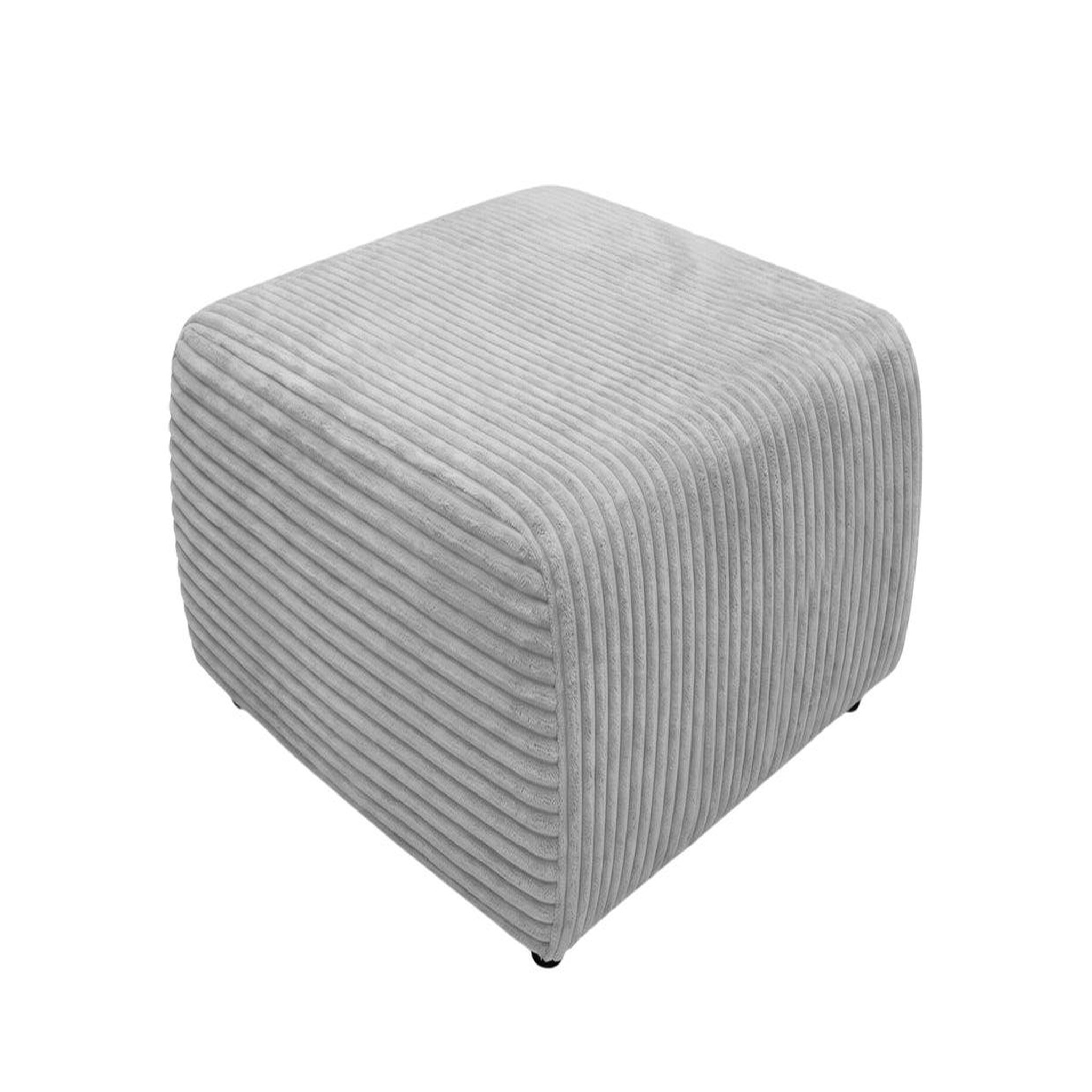 Voir la diapositive 1 : CASANOVA PARIS Elvis - pouf en gros velours côtelé 96x87x44