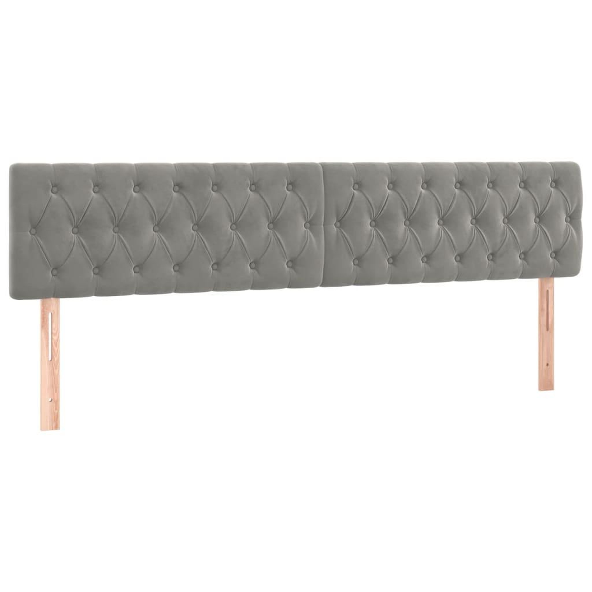 Voir la diapositive 4 : VIDAXL Tete de lit a LED Gris clair 180x7x78/88 cm Velours