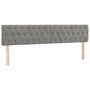 Voir la diapositive 4 : VIDAXL Tete de lit a LED Gris clair 180x7x78/88 cm Velours