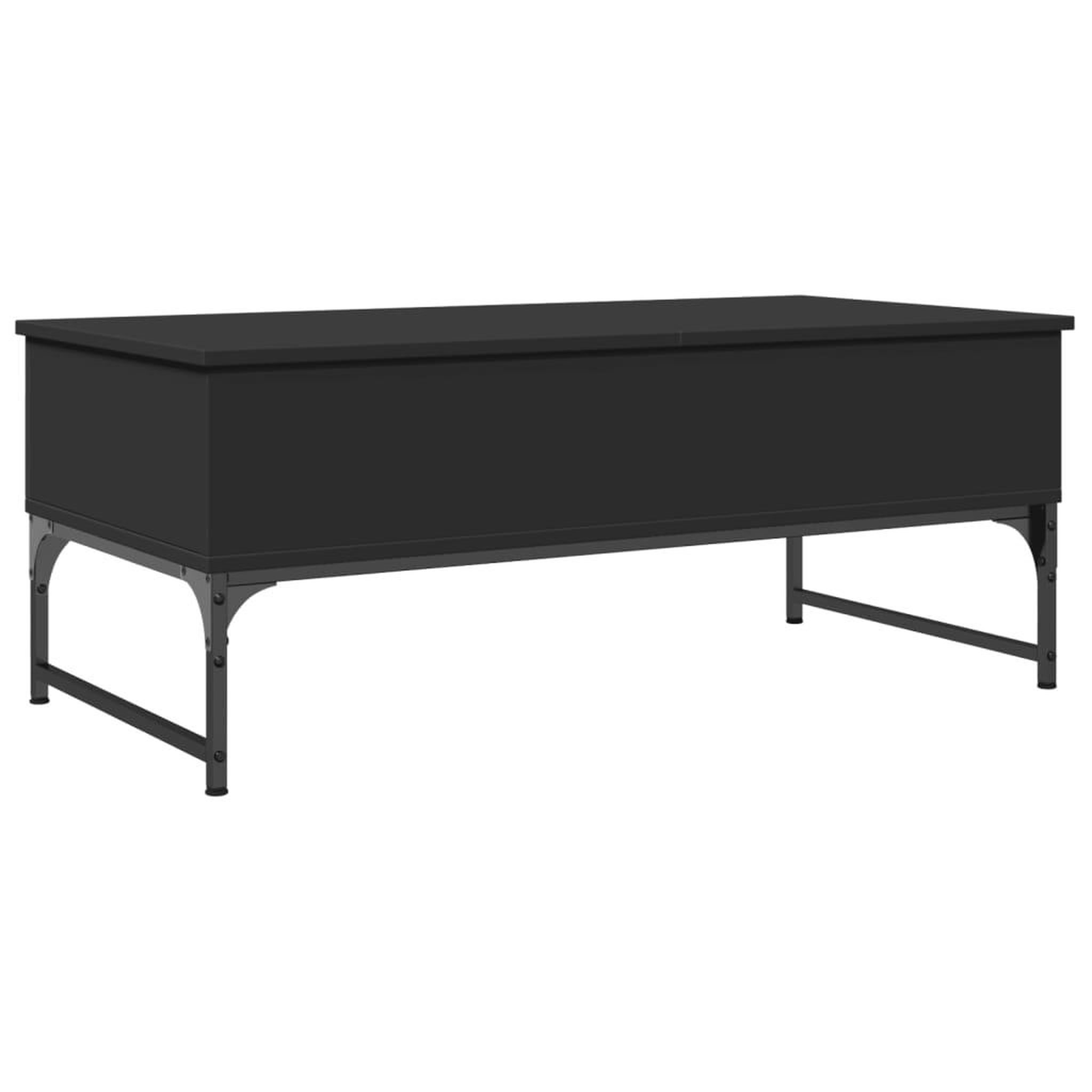 Voir la diapositive 2 : VIDAXL Table basse noir 100x50x40 cm bois d'ingenierie et metal