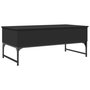 Voir la diapositive 2 : VIDAXL Table basse noir 100x50x40 cm bois d'ingenierie et metal