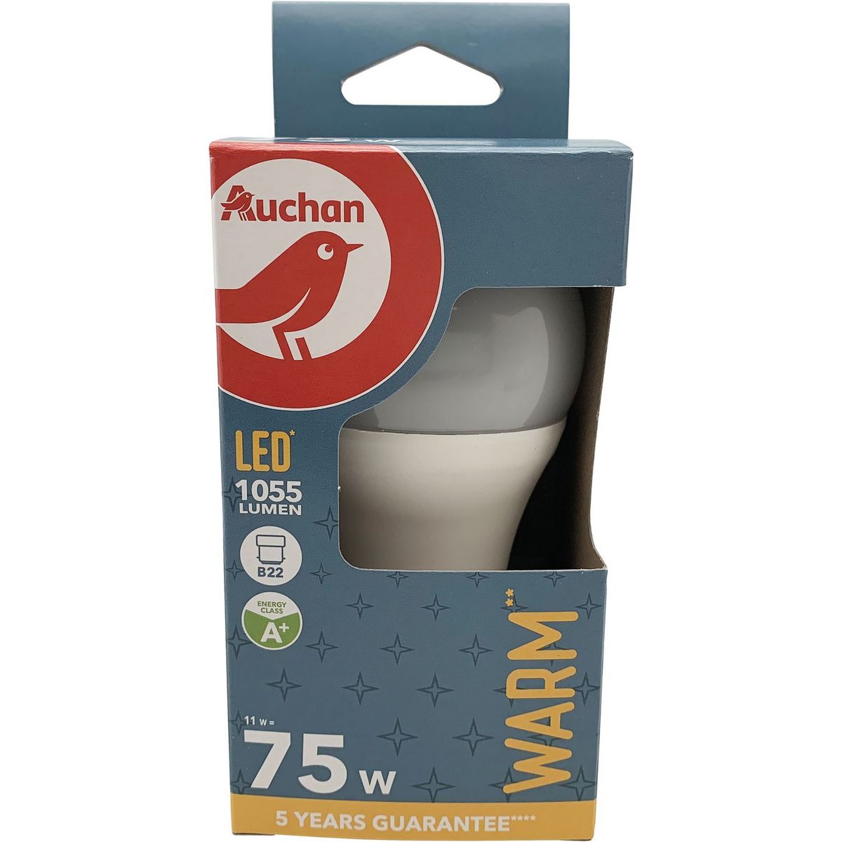 AUCHAN Ampoule LED Standard B22 75W Couleur chaude