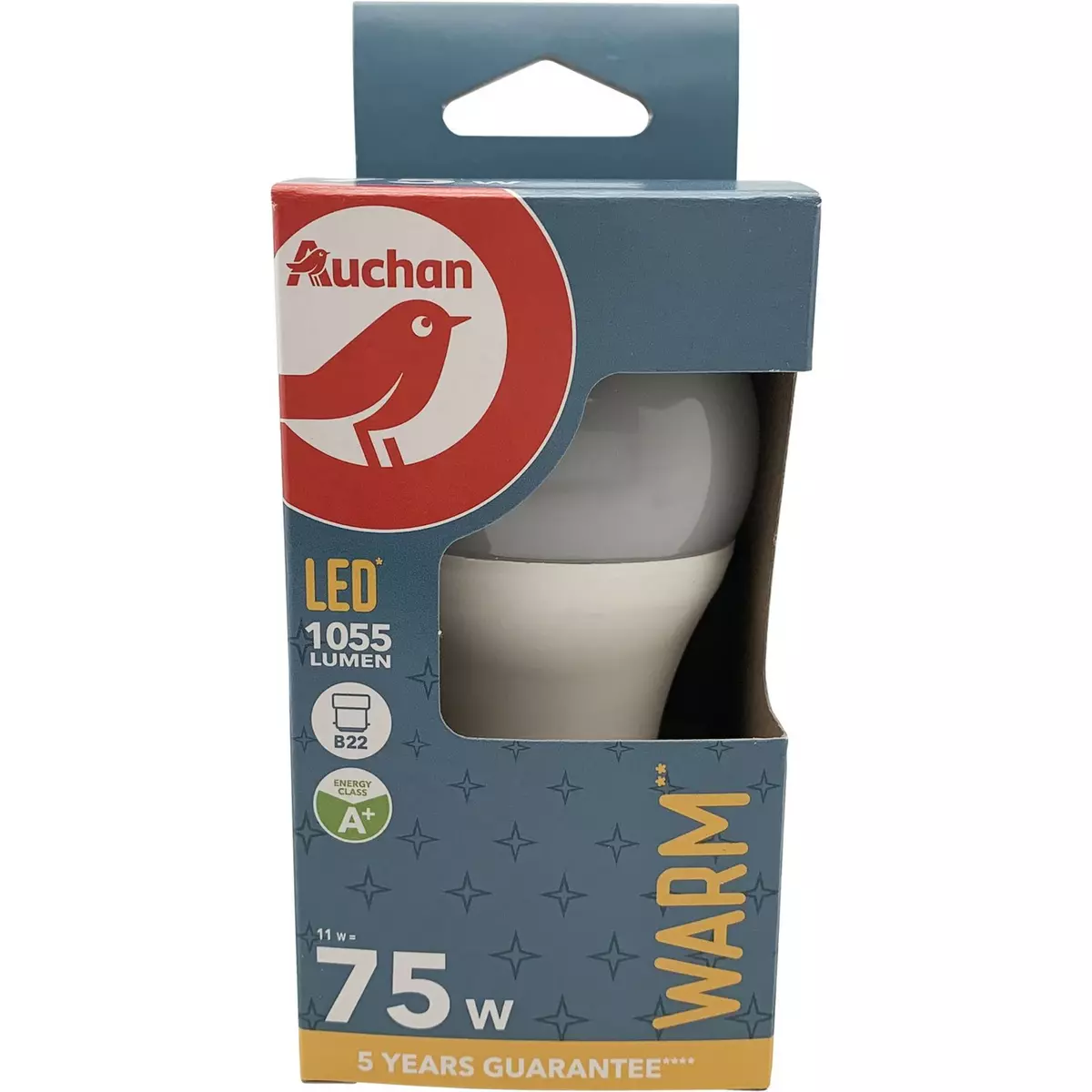 AUCHAN Ampoule LED Standard B22 75W Couleur chaude