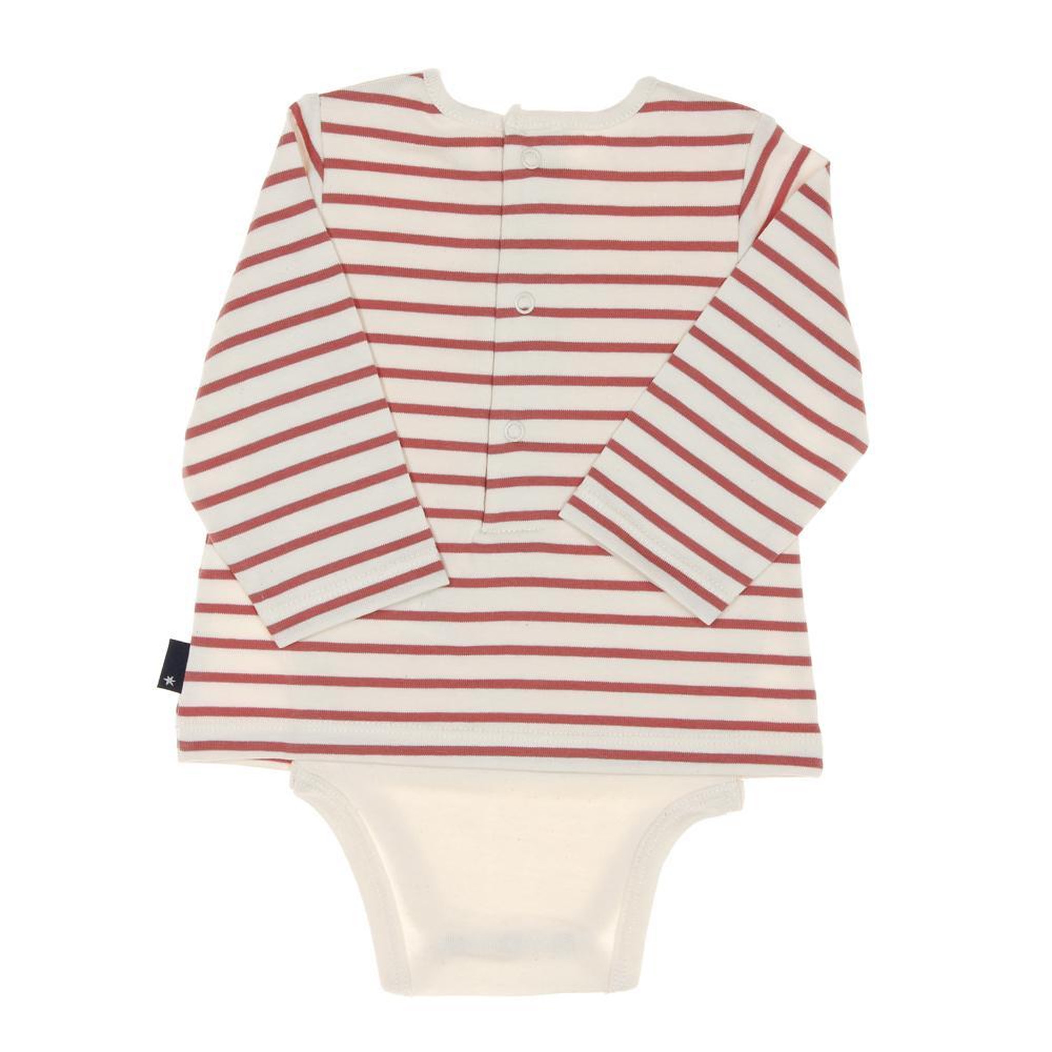 Voir la diapositive 2 : ELLE EST OU LA MER Body t-shirt Rouge/Beige Garçon EOM  Vabody