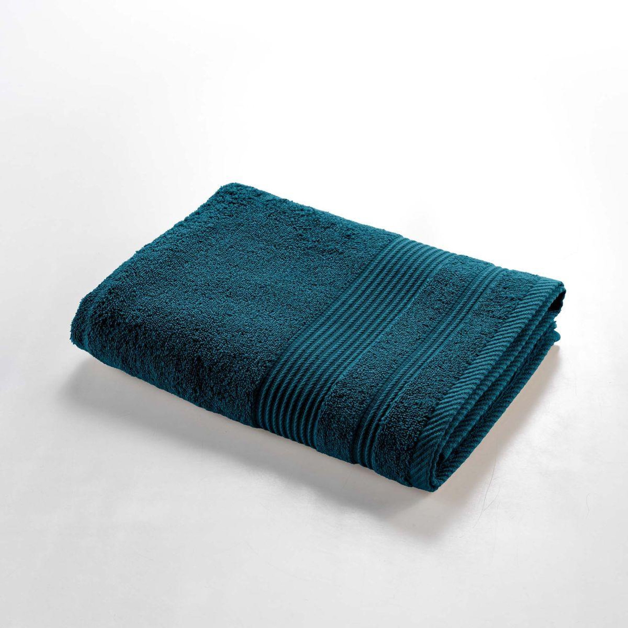Voir la diapositive 2 : Douceur d'Intérieur Drap de douche  tendresse  70x130cm bleu indigo