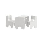 KOBI Ensemble de Mobilier Enfant : Table et Chaises Blanches Modernes