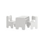 Voir la diapositive 1 : KOBI Ensemble de Mobilier Enfant : Table et Chaises Blanches Modernes