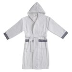 GUY LEVASSEUR Peignoir adulte à capuche en coton éponge taille  - NAPOLI. Coloris disponibles : Blanc