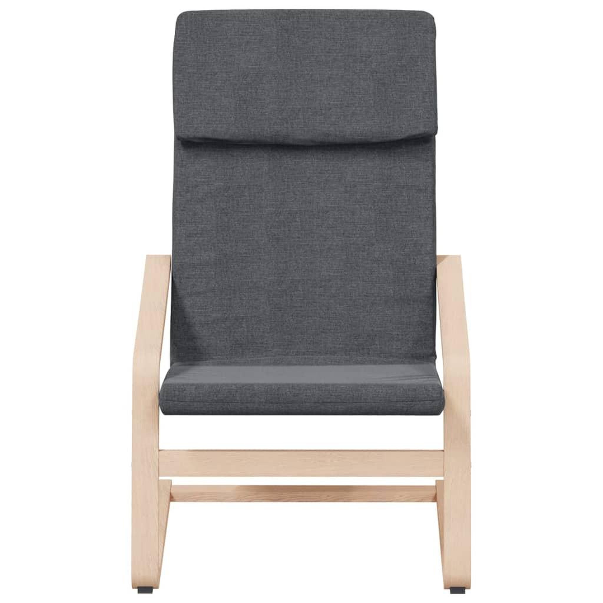 Voir la diapositive 3 : VIDAXL Chaise de relaxation avec repose-pied Gris fonce Tissu