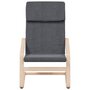 Voir la diapositive 3 : VIDAXL Chaise de relaxation avec repose-pied Gris fonce Tissu