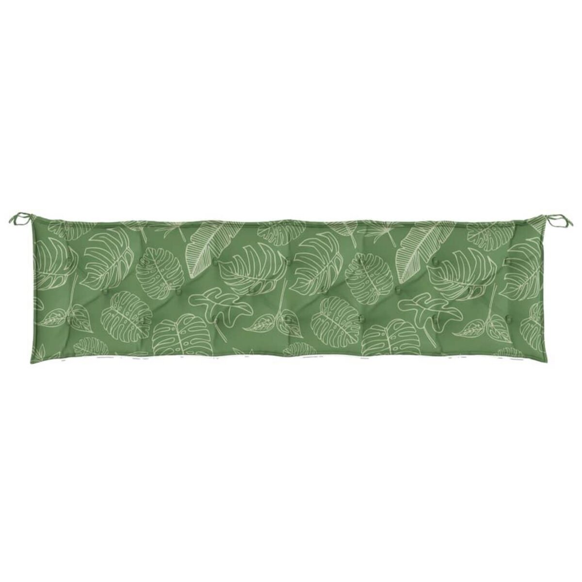 VIDAXL Coussins de banc de jardin lot de 2 motif de feuilles tissu