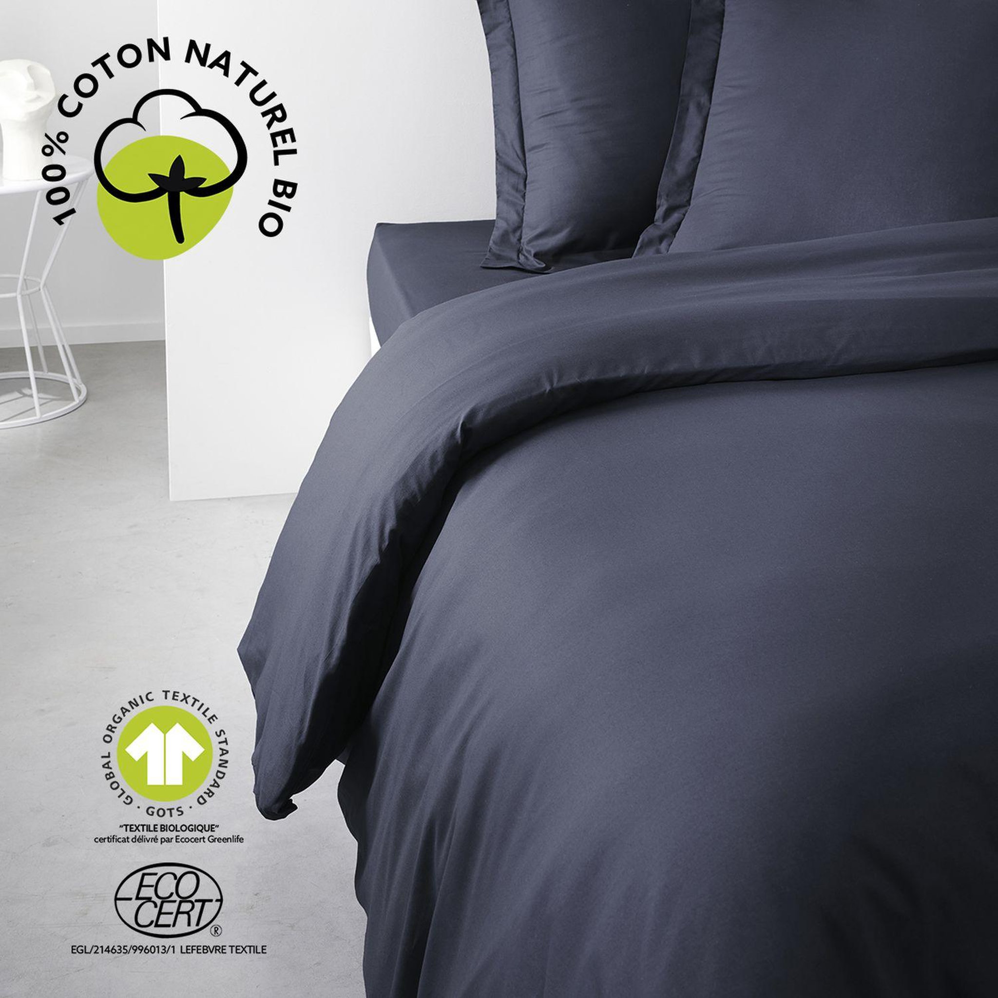 Voir la diapositive 2 : Today Housse de couette 2 places - 100% coton BIO