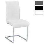 IDIMEX Lot de 4 chaises ALADINO, en synthétique. Coloris disponibles : Blanc, Gris