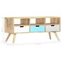 Voir la diapositive 6 : VIDAXL Meuble TV 110x35x48 cm Bois de manguier massif