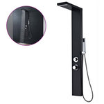 VIDAXL Systeme de panneau de douche Aluminium Mat Noir