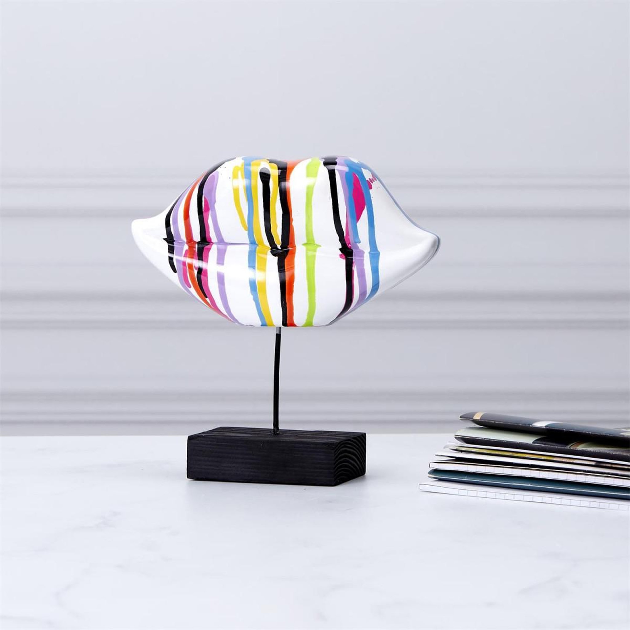 Voir la diapositive 5 : The Home Deco Factory Décoration à poser  bouche  20cm multicolore