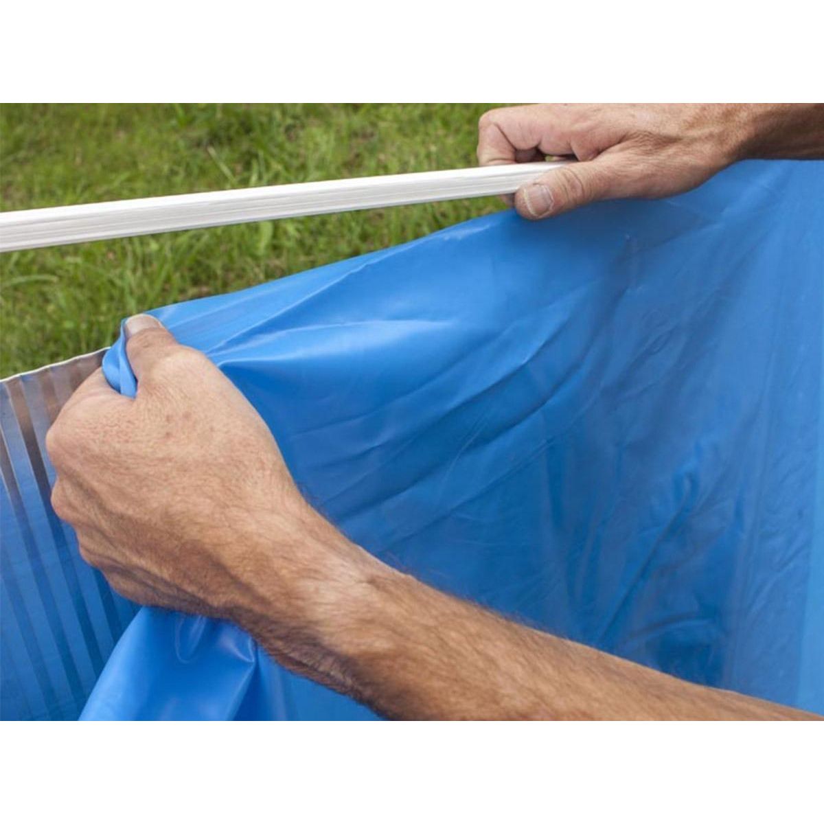 GRE Liner seul bleu pour piscine acier en huit 7,10 x 4,75 x 1,22 m - Gré