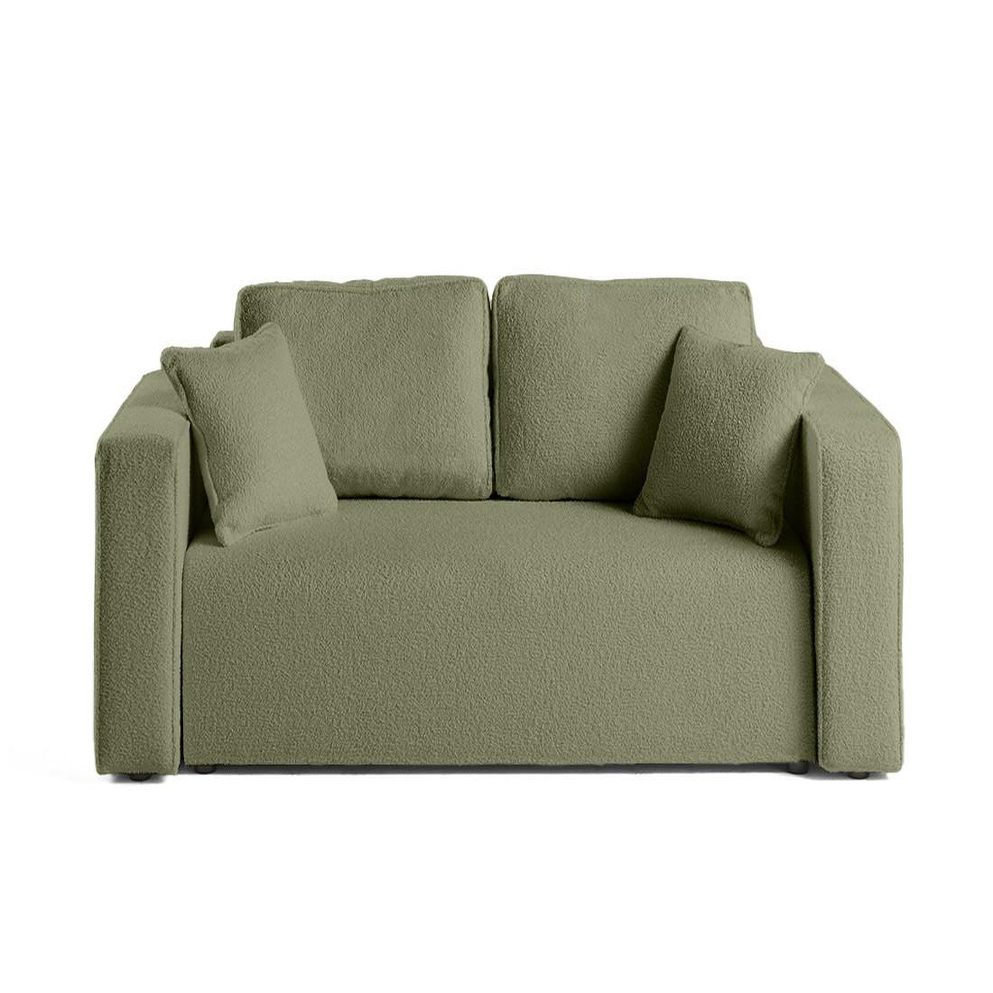 Voir la diapositive 1 : BEST MOBILIER Topaze - canapé droit 2 places - en tissu bouclette